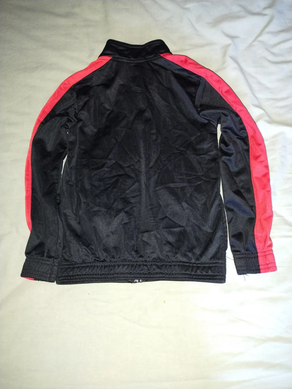 Puma Black Jacket with Pink Sleeve Stripes